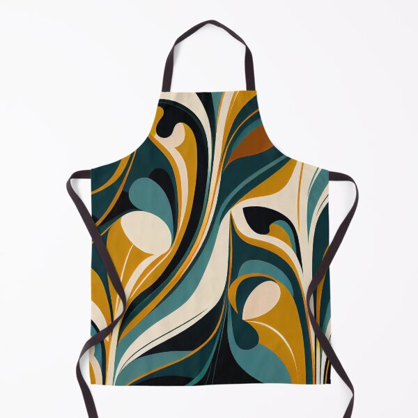 Item preview, Flowing Semi Abstract Relaxed Midcentury Modern Pattern Digital Painting designed and sold by CodeAndColors.