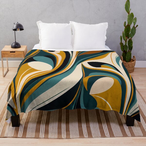 Item preview, Flowing Semi Abstract Relaxed Midcentury Modern Pattern Digital Painting designed and sold by CodeAndColors.