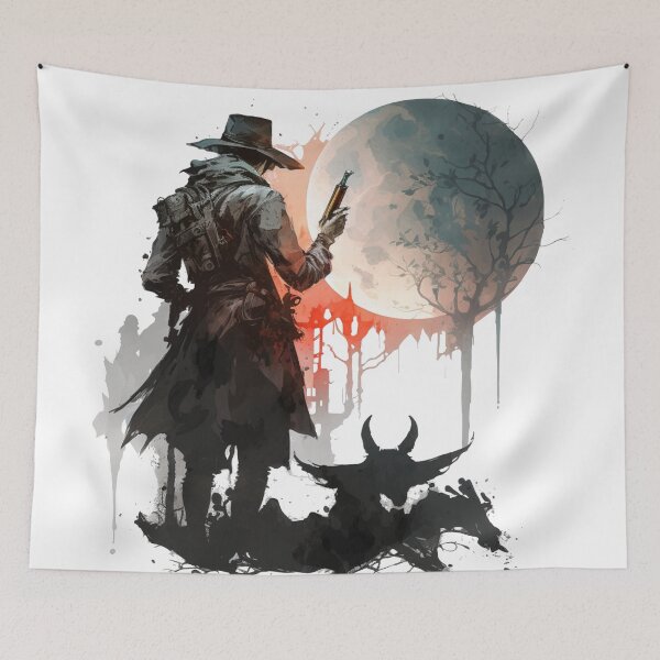Item preview, Hunter and Great One on Full Moon Night designed and sold by ShoPellY.