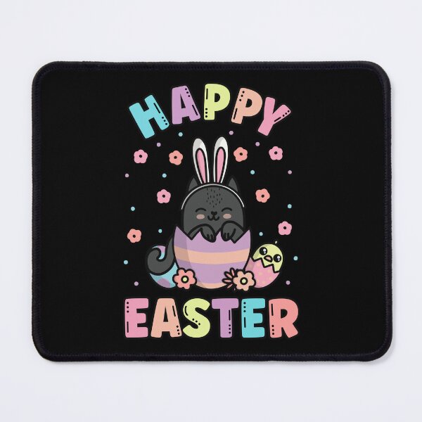 Item preview, Happy Easter Kawaii Bunny Black Cat Cute Spring Egg Hunting designed and sold by JokeGysen.