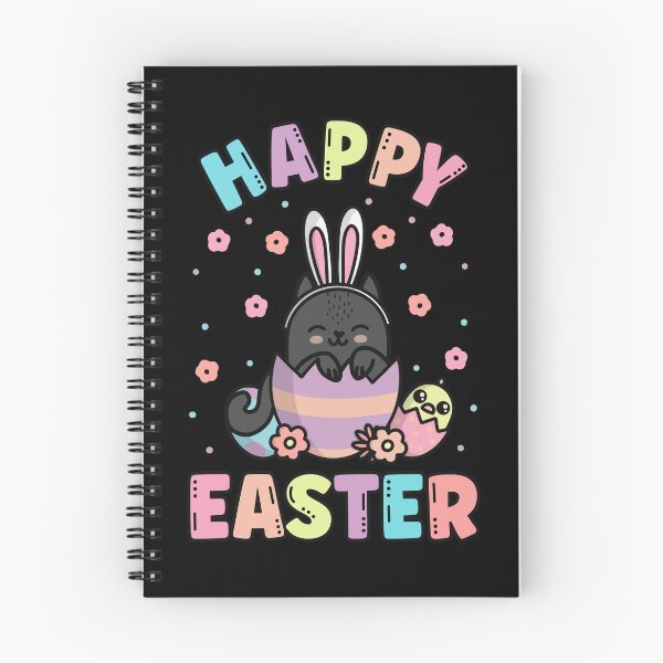 Item preview, Happy Easter Kawaii Bunny Black Cat Cute Spring Egg Hunting designed and sold by JokeGysen.
