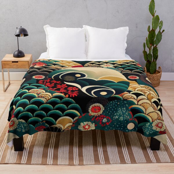 Item preview, Relaxed Dreamy Asian Pattern Digital Painting designed and sold by CodeAndColors.