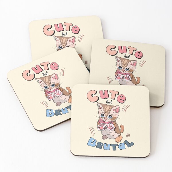 Item preview, Cute but brutal cat designed and sold by HajnalkArt.