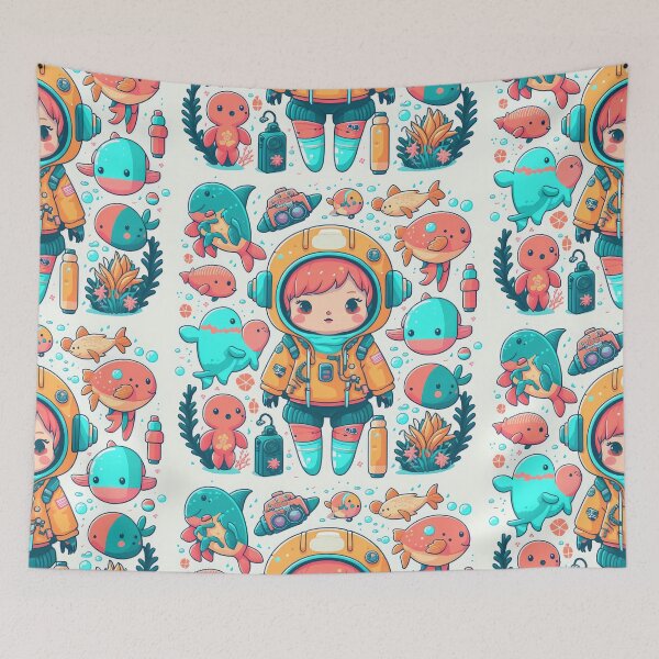 Item preview, Deep Diving Suite: Explore The Underwater World Mystery Pattern designed and sold by ultra-cute.