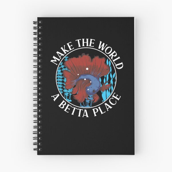 Item preview, Funny Make The World A Betta Place Siamese Fighting Fish Fan designed and sold by StrongShirts.