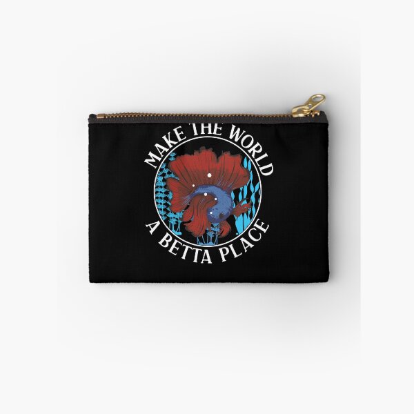 Item preview, Funny Make The World A Betta Place Siamese Fighting Fish Fan designed and sold by StrongShirts.