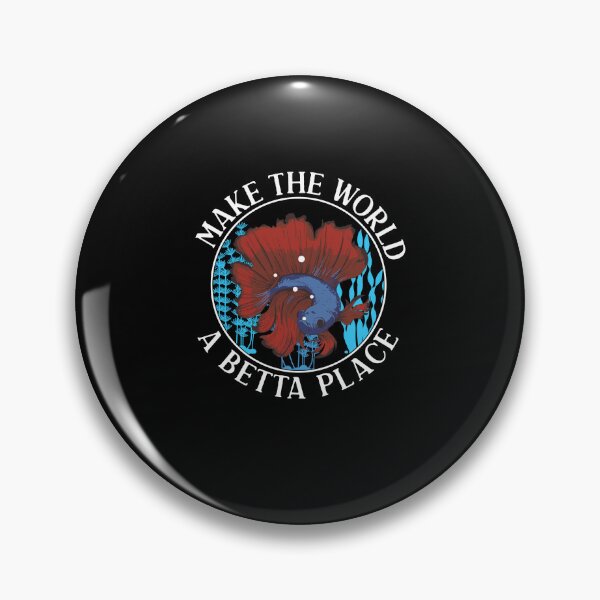 Item preview, Funny Make The World A Betta Place Siamese Fighting Fish Fan designed and sold by StrongShirts.