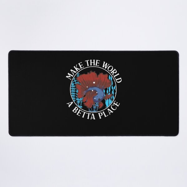 Item preview, Funny Make The World A Betta Place Siamese Fighting Fish Fan designed and sold by StrongShirts.