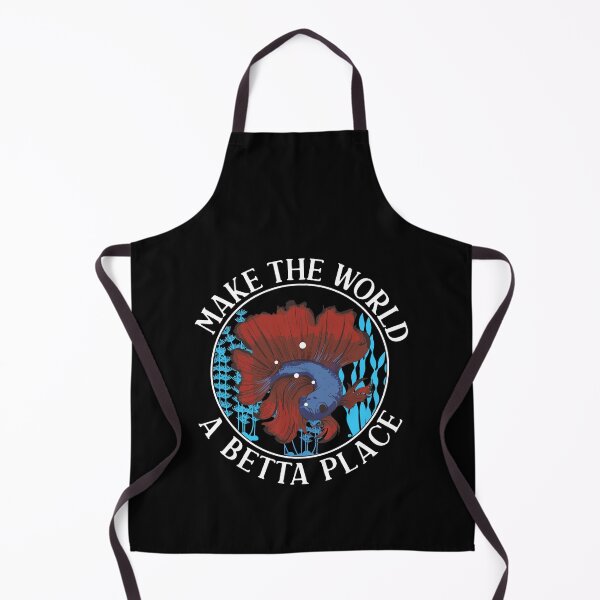 Item preview, Funny Make The World A Betta Place Siamese Fighting Fish Fan designed and sold by StrongShirts.
