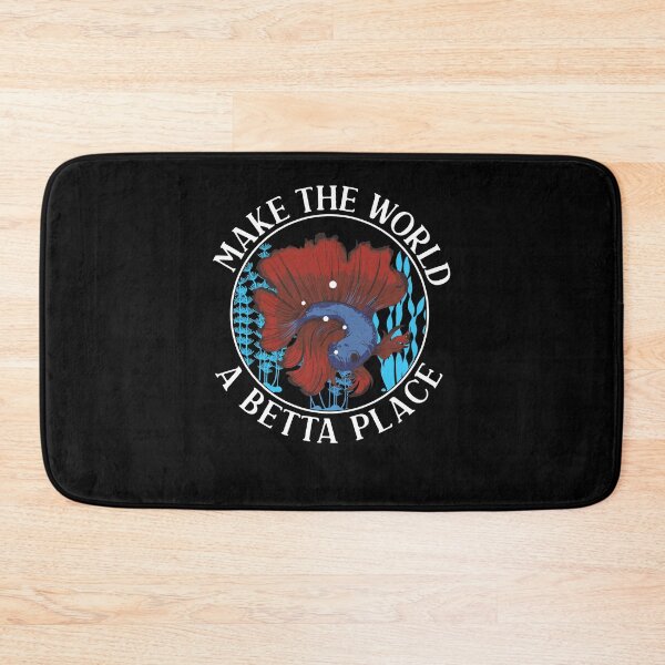 Item preview, Funny Make The World A Betta Place Siamese Fighting Fish Fan designed and sold by StrongShirts.