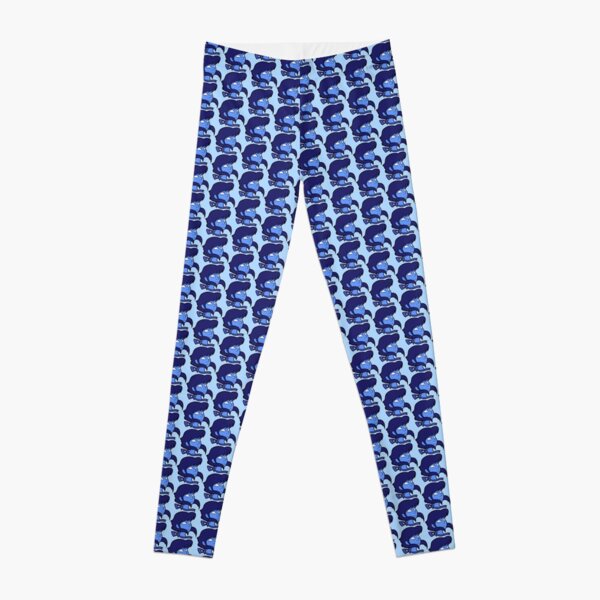 Lapis Lazuli Shapes - Cobalt Blue Abstract Leggings by TIMELESS PRETTY home  decor