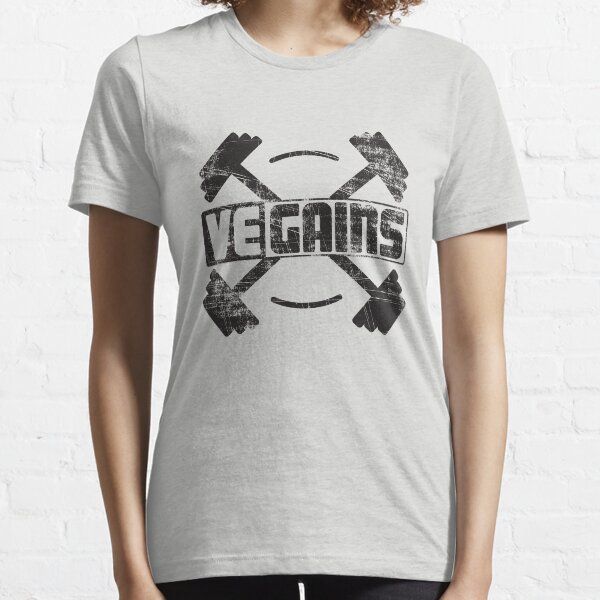 Vegains Vegan Muscle Power - Amazing Vegan Workout Gift Essential T-Shirt