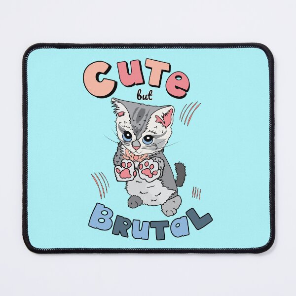 Item preview, Cute but brutal cat blue designed and sold by HajnalkArt.