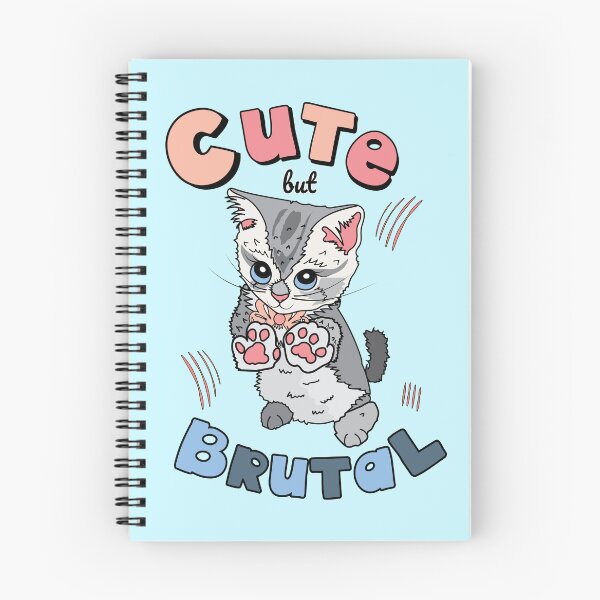 Item preview, Cute but brutal cat blue designed and sold by HajnalkArt.