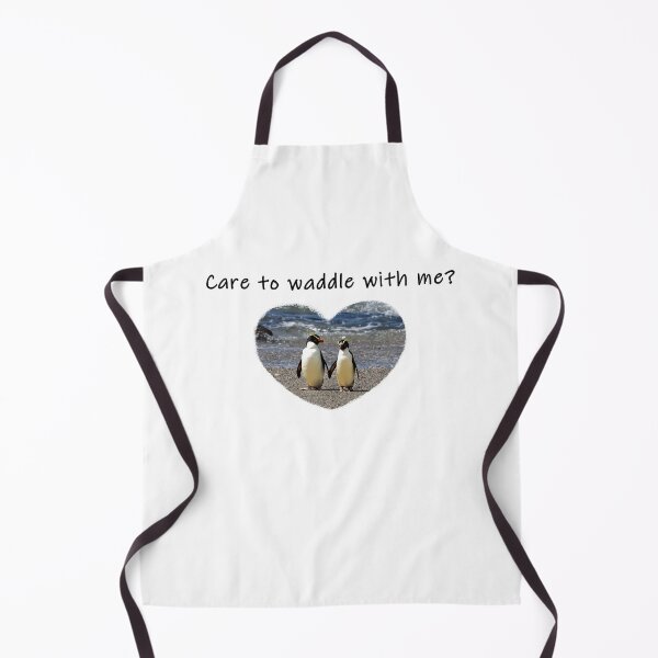 Item preview, Care to waddle with me? Fiordland Penguin Couple (black text) designed and sold by SBPenguins.