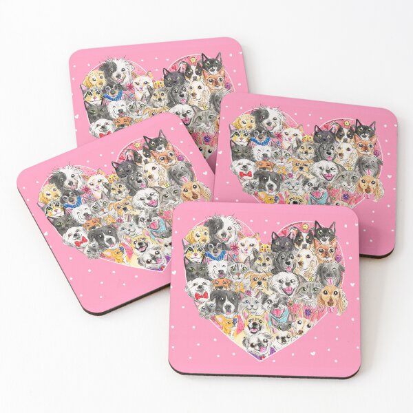 Item preview, Heart of Pets - Pink version designed and sold by HappyPawtraits.