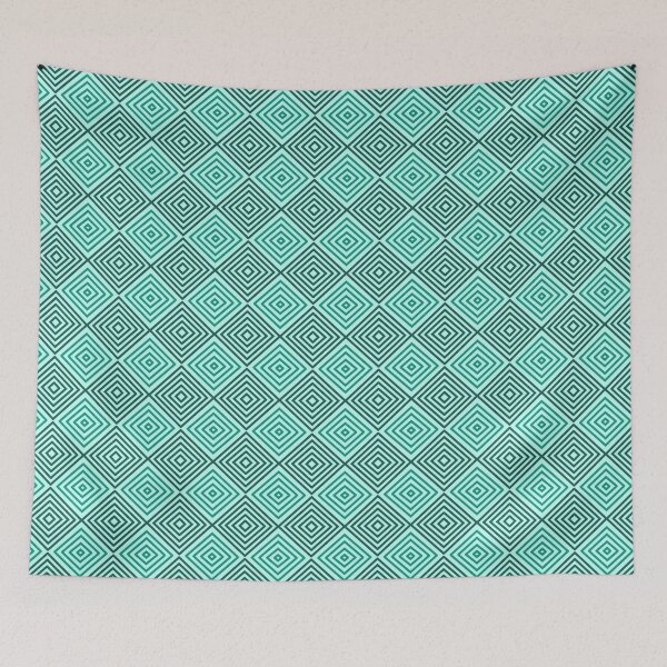 Item preview, Aqua Green Illusion Geometric Patterns designed and sold by SemDesigns1.