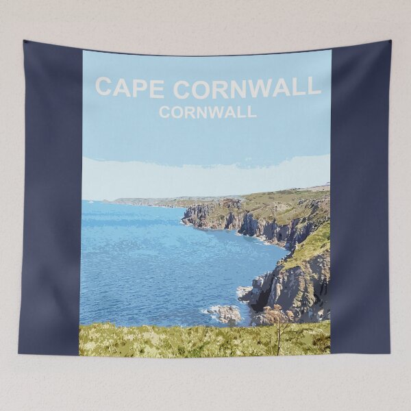 Item preview, Cape Cornwall England UK. Cornish gift. Kernow fishing harbour designed and sold by BarbaraGlebska.