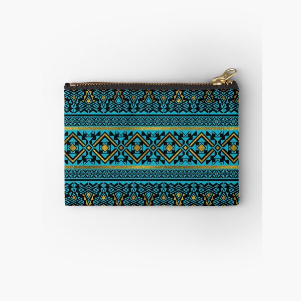 Item preview, Mexican Style pattern - black, teal and gold designed and sold by k9printart.