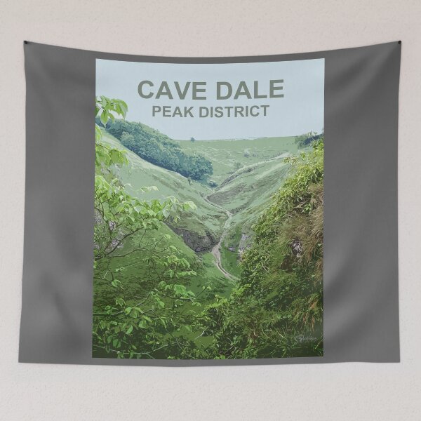 Item preview, Cave Dale Castleton Derbyshire Peak District. Travel poster designed and sold by BarbaraGlebska.