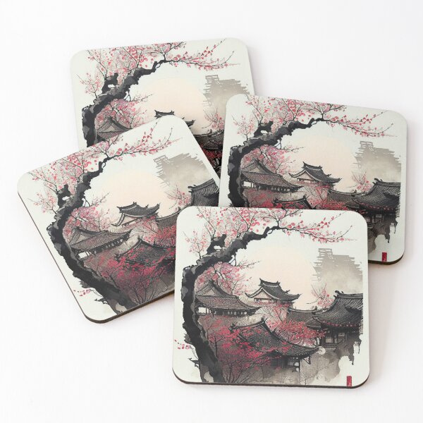 Item preview, Japanese Cherry Blossom Ink Art designed and sold by MalformedVision.