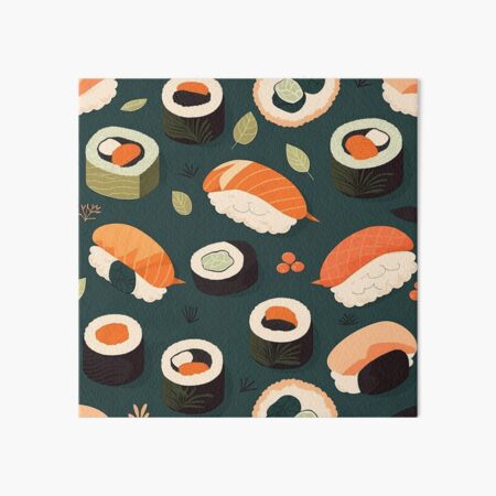 Sushi Gift Women Red Lips Gift Men Raw Fish Japanese Sushi Art Board Print  for Sale by DSWShirts