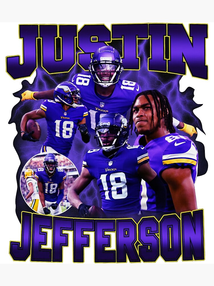 Justin Jefferson Jersey  Poster for Sale by LOSTandLO