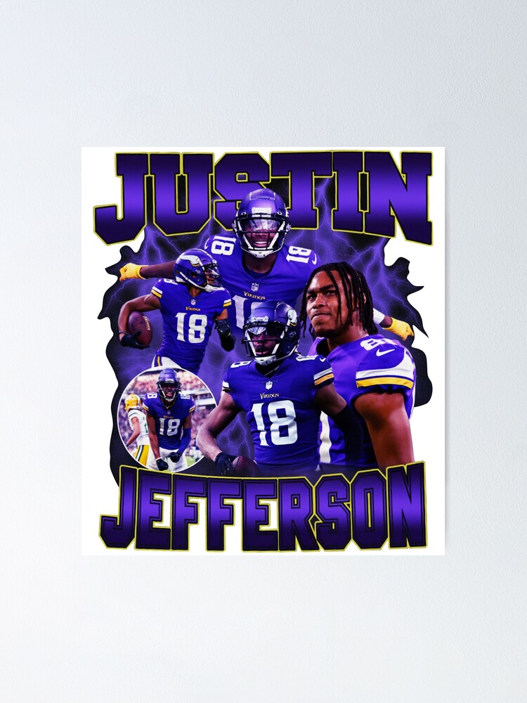 Justin Jefferson Jersey  Poster for Sale by LOSTandLO