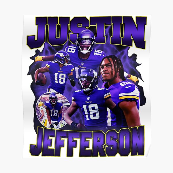 Justin Jefferson Jersey  Poster for Sale by LOSTandLO