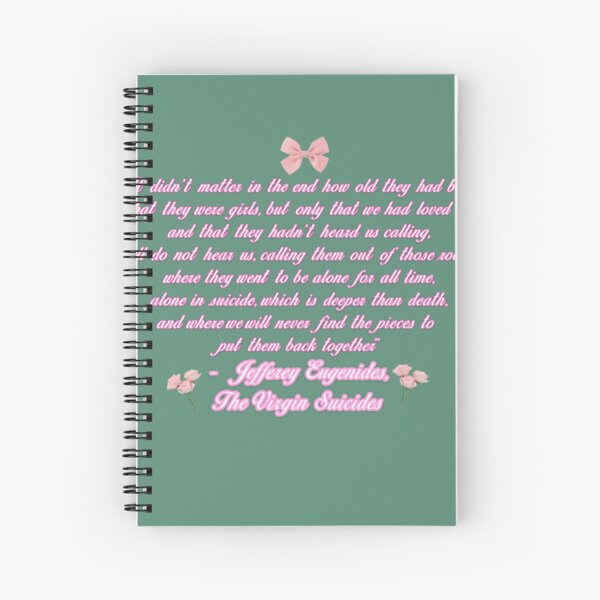 The Virgin Suicides Photography - Sofia Coppola Spiral Notebook for Sale  by Ruby Star