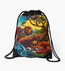 Tranquil Heart - Detail Drawstring Bag