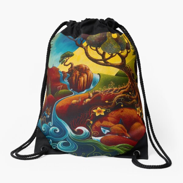 Tranquil Heart - Detail Drawstring Bag