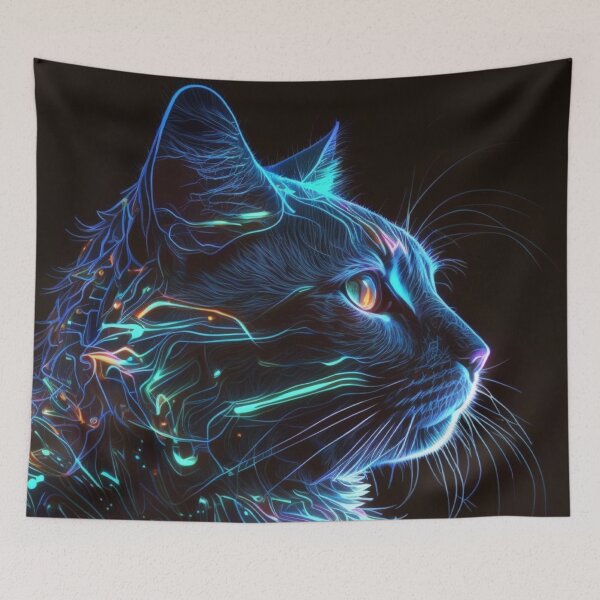 Item preview, Neon Cat designed and sold by Cute-Jory-Store.
