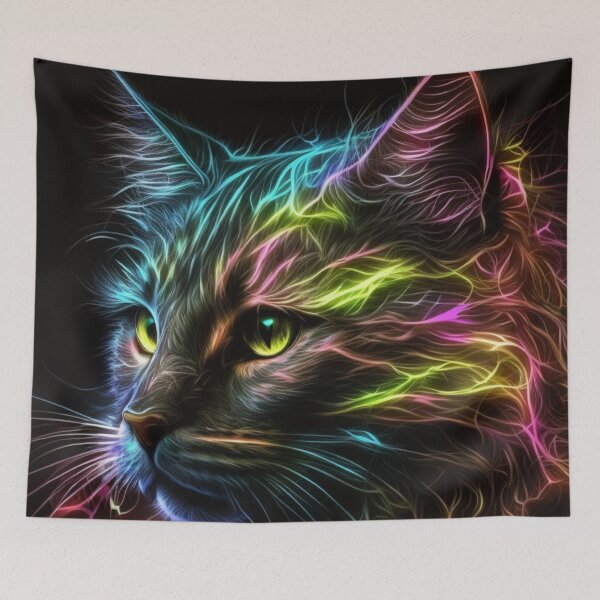 Item preview, Neon Cat designed and sold by Cute-Jory-Store.