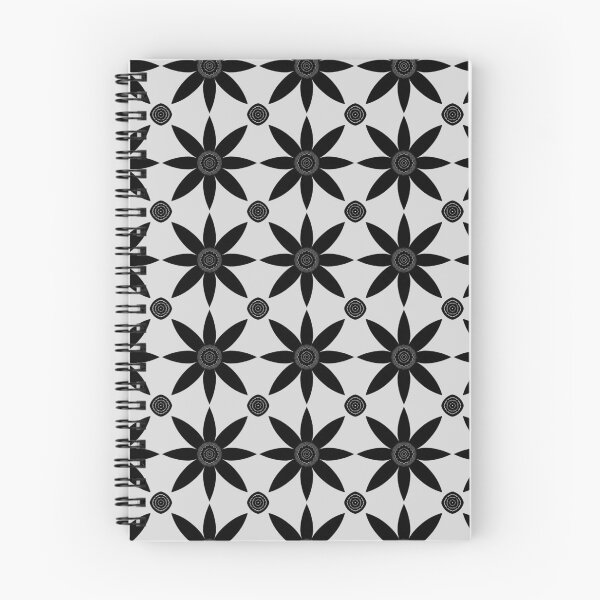 Item preview, Grey and Black Flowers Simple Geometric Patterns designed and sold by SemDesigns1.