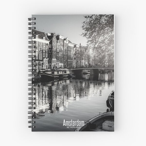 Item preview, Amsterdam Bridge and Canal Black and White Photo - Netherlands Love designed and sold by SoccaTamam.