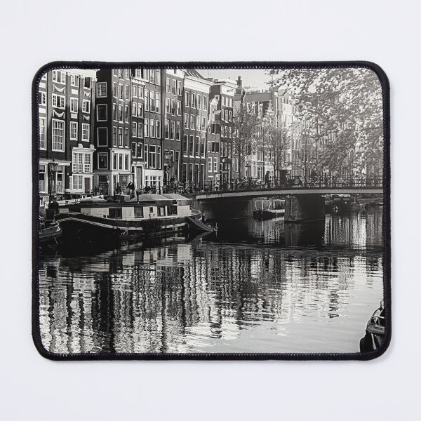 Item preview, Amsterdam Bridge and Canal Black and White Photo - Netherlands Love designed and sold by SoccaTamam.