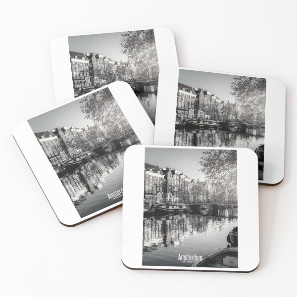 Item preview, Amsterdam Bridge and Canal Black and White Photo - Netherlands Love designed and sold by SoccaTamam.
