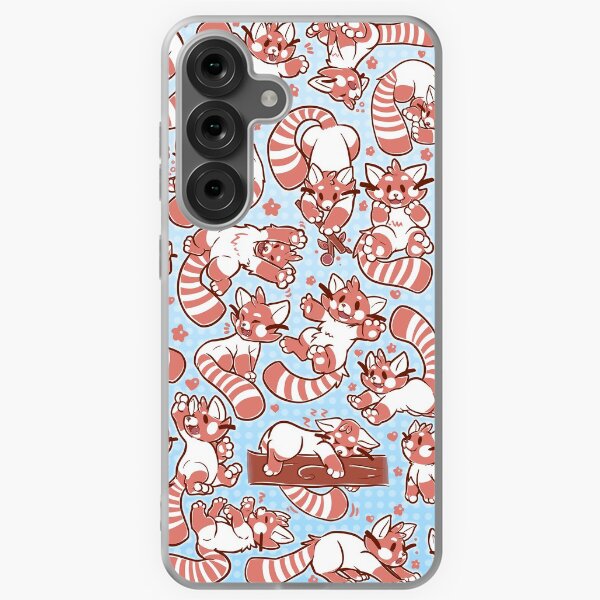 Item preview, Red Panda all over pattern spread designed and sold by TechraNova.
