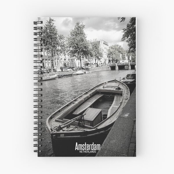 Item preview, Amsterdam Bridge and Canal Black and White Photo - Netherlands Love - Boat  designed and sold by SoccaTamam.