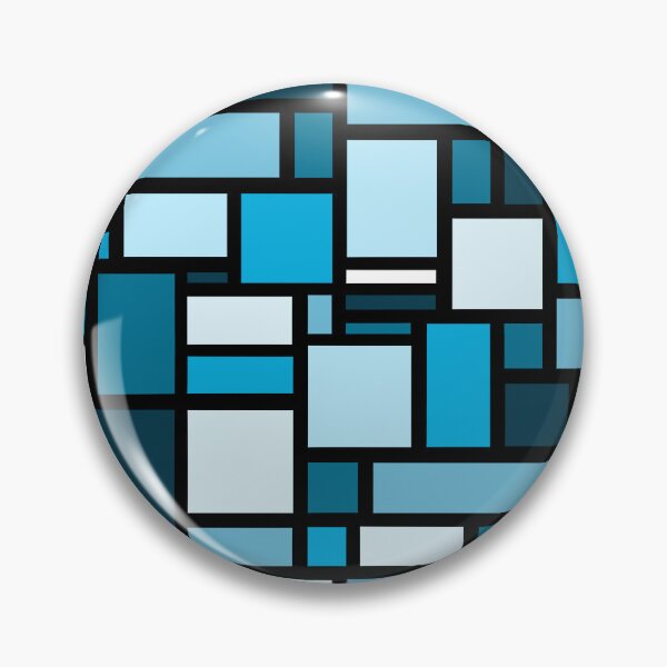 Item preview, Blue Square and Rectangle Geometric Patterns - Disco Vibes designed and sold by SemDesigns1.