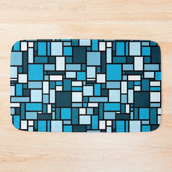 Item preview, Blue Square and Rectangle Geometric Patterns - Disco Vibes designed and sold by SemDesigns1.