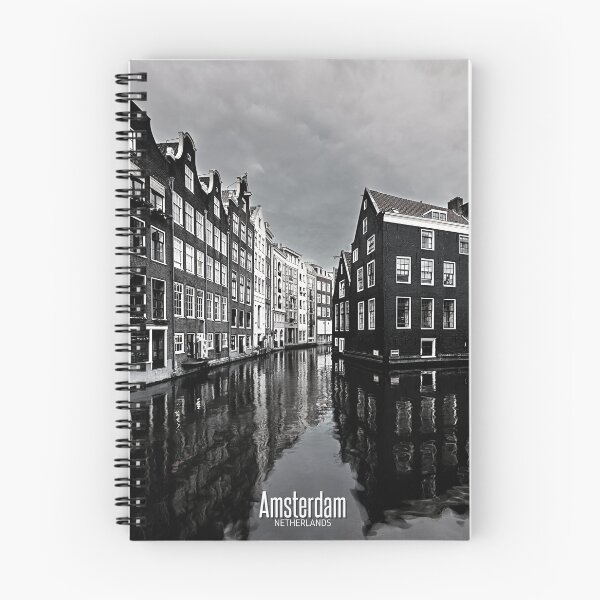 Item preview, Amsterdam Black and White Photo - Netherlands Love - Dutch Houses in Canal designed and sold by SoccaTamam.
