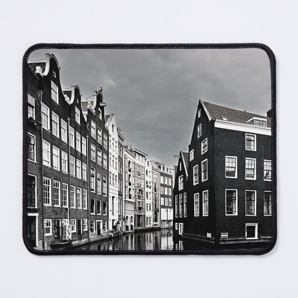 Item preview, Amsterdam Black and White Photo - Netherlands Love - Dutch Houses in Canal designed and sold by SoccaTamam.