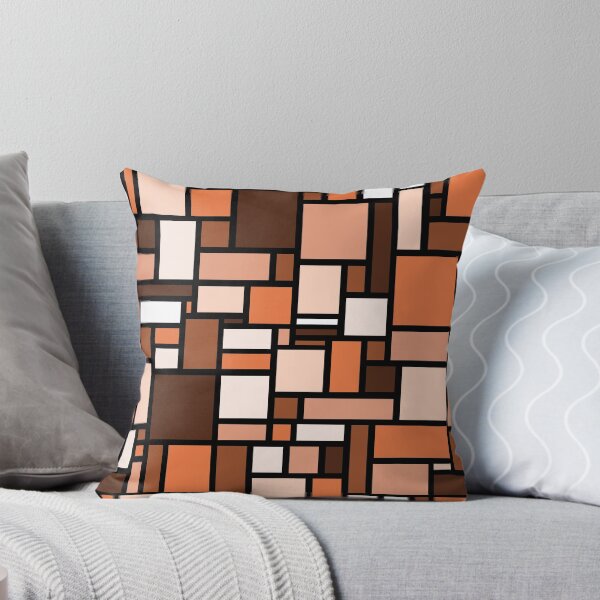 Artikelvorschau, Orange und braune quadratische und rechteckige geometrische Muster - Disco Vibes entworfen und verkauft von SemDesigns1.
