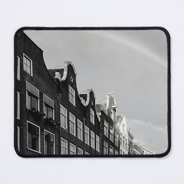 Item preview, Amsterdam Black and White Photo - Netherlands Lover - Houses in River Canal designed and sold by SoccaTamam.