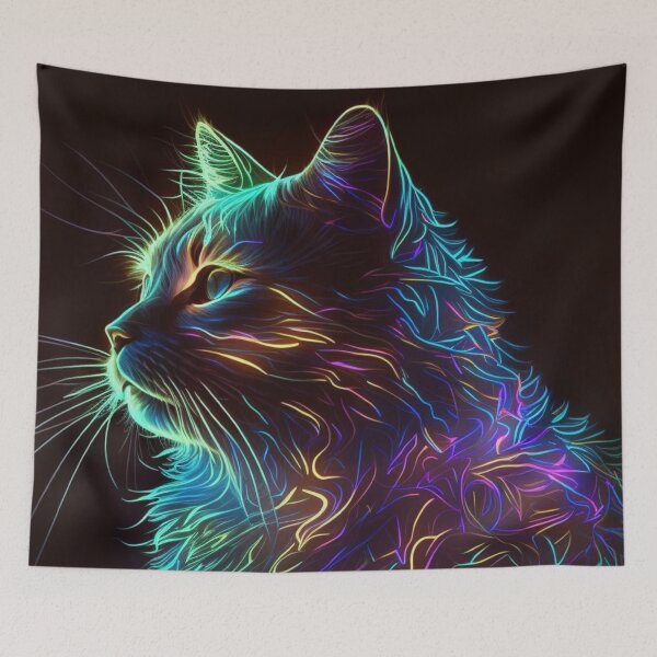 Item preview, Neon Cat designed and sold by Cute-Jory-Store.