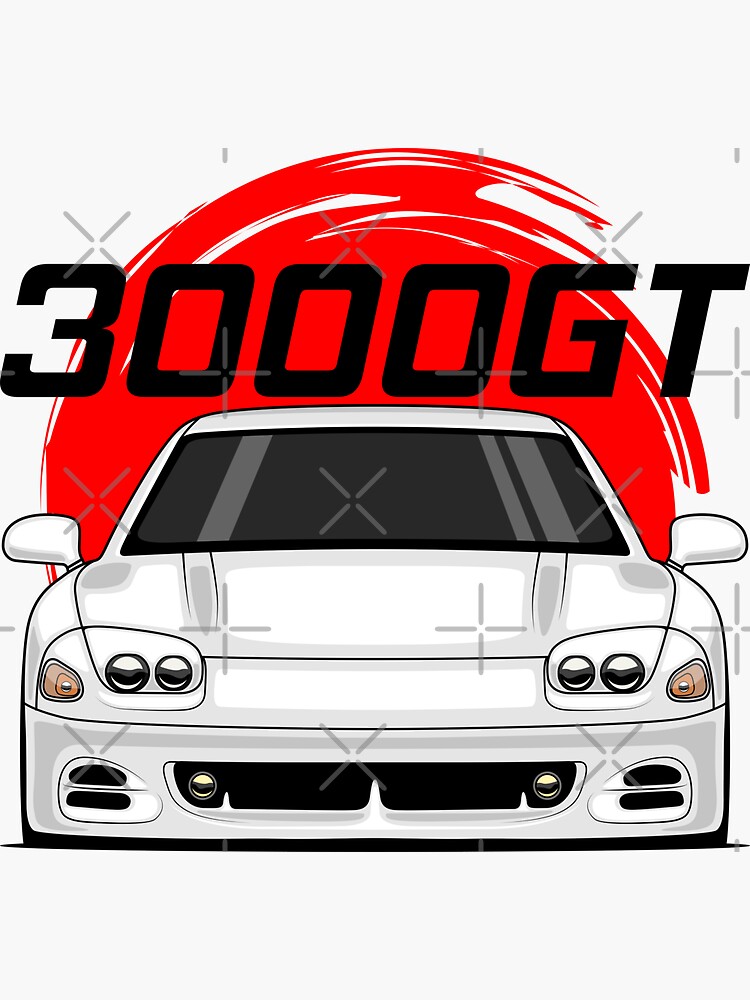 Front Blanco 3000GT Facelift Sticker for Sale by goldentuners