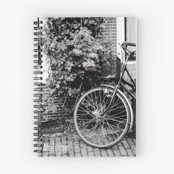 Item preview, Amsterdam Black and White Photo - Netherlands Love - Parked Bicycle 2 designed and sold by SoccaTamam.