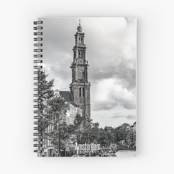 Item preview, Amsterdam Black and White Photo - Netherlands Love - Westerkerk Church designed and sold by SoccaTamam.